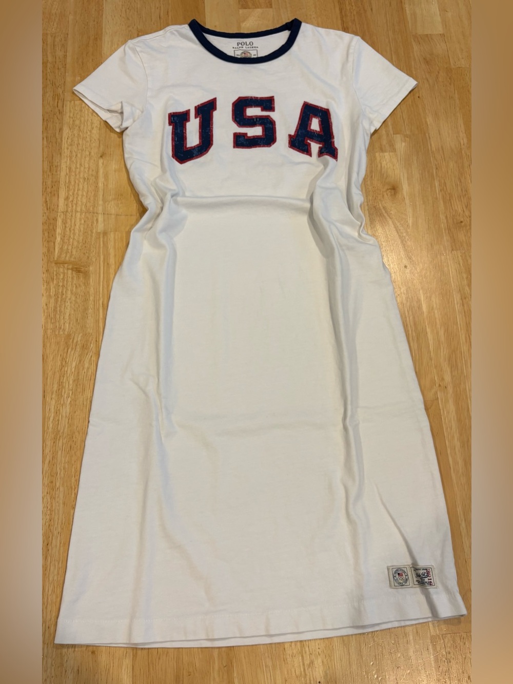 Polo Ralph Lauren T-Shirt Dress Team USA 2016 Rio Olympics Size XS Rare Preppy